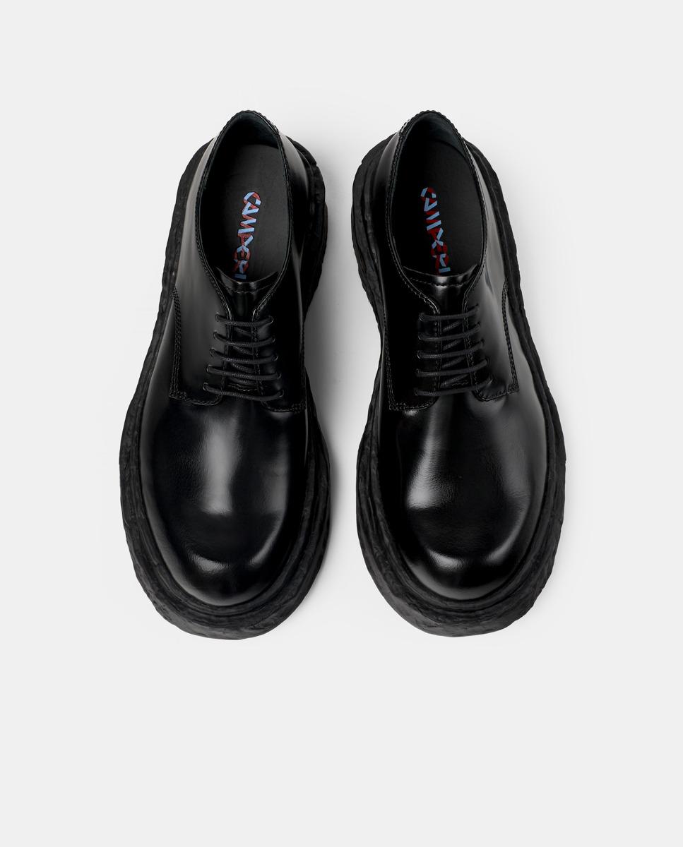 Bluchers Unissexo de Pele Vamonos Preto-3