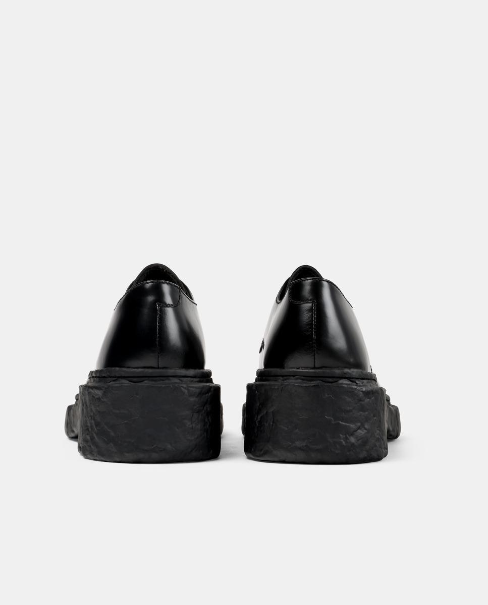 Bluchers Unissexo de Pele Vamonos Preto-4