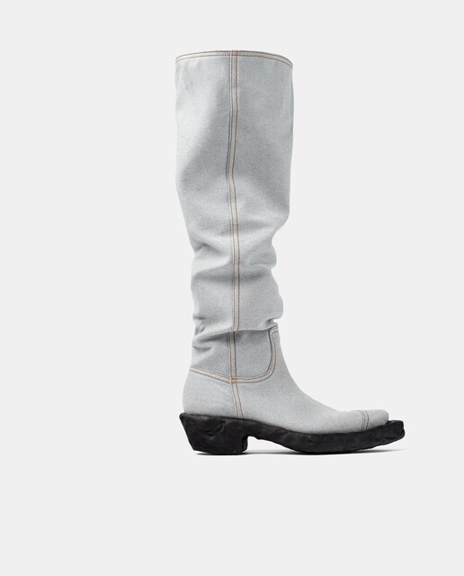 Imagem 0 de Botas Unissexo Estilo Cowboy de Cano Alto