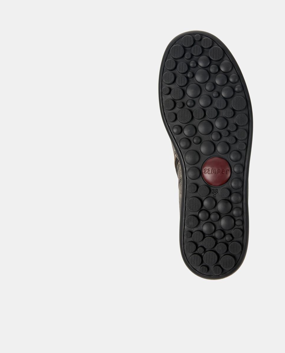 Botins Pelotas Ariel em Pele com Sola Desportiva Cinzento-escuro-5