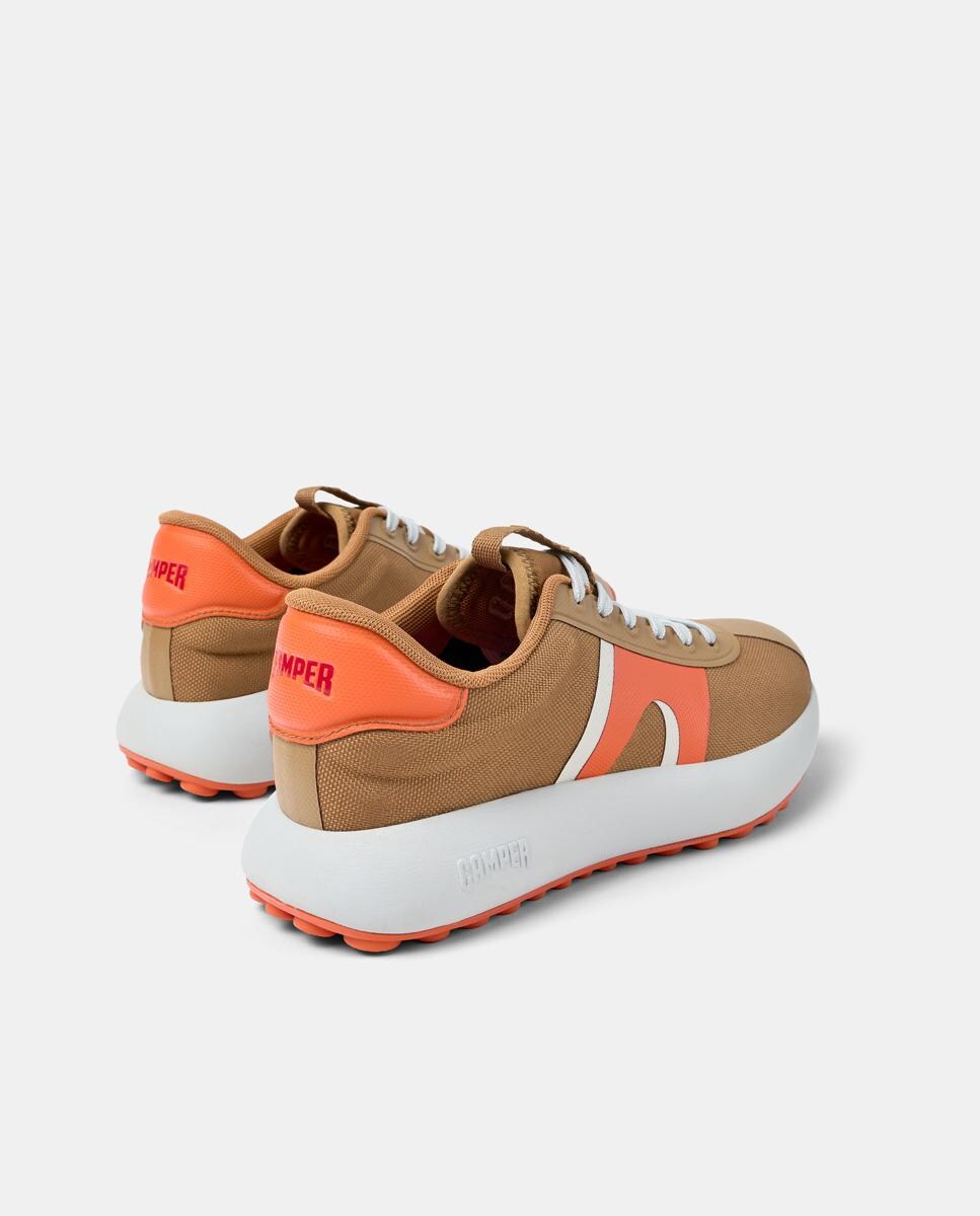 Sapatilhas Desportivas Pelotas Athens com Atacadores e Plataforma Castanho-4