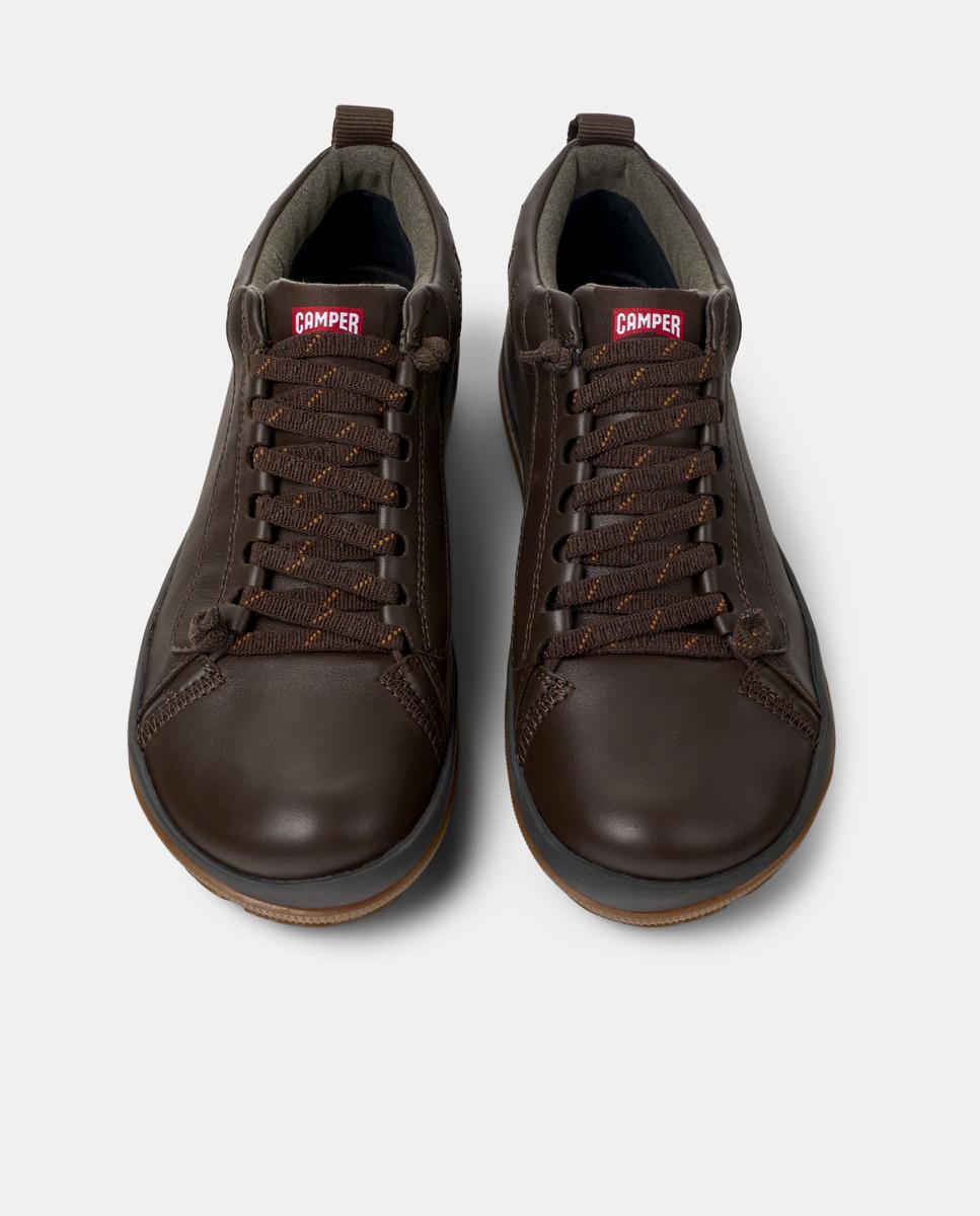 Botins Peu Pista Gm de Pele Castanho-2