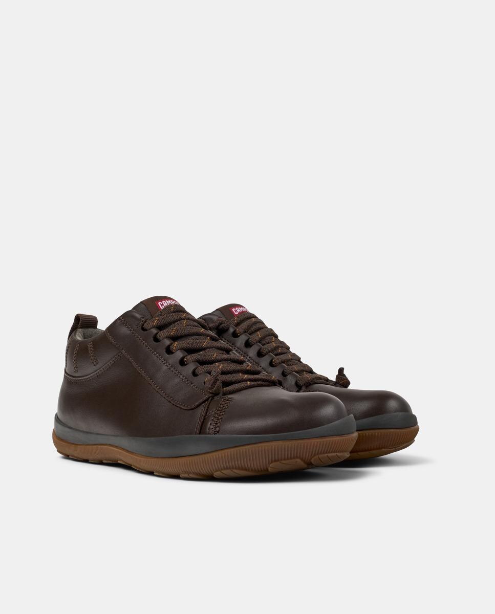 Botins Peu Pista Gm de Pele Castanho-5