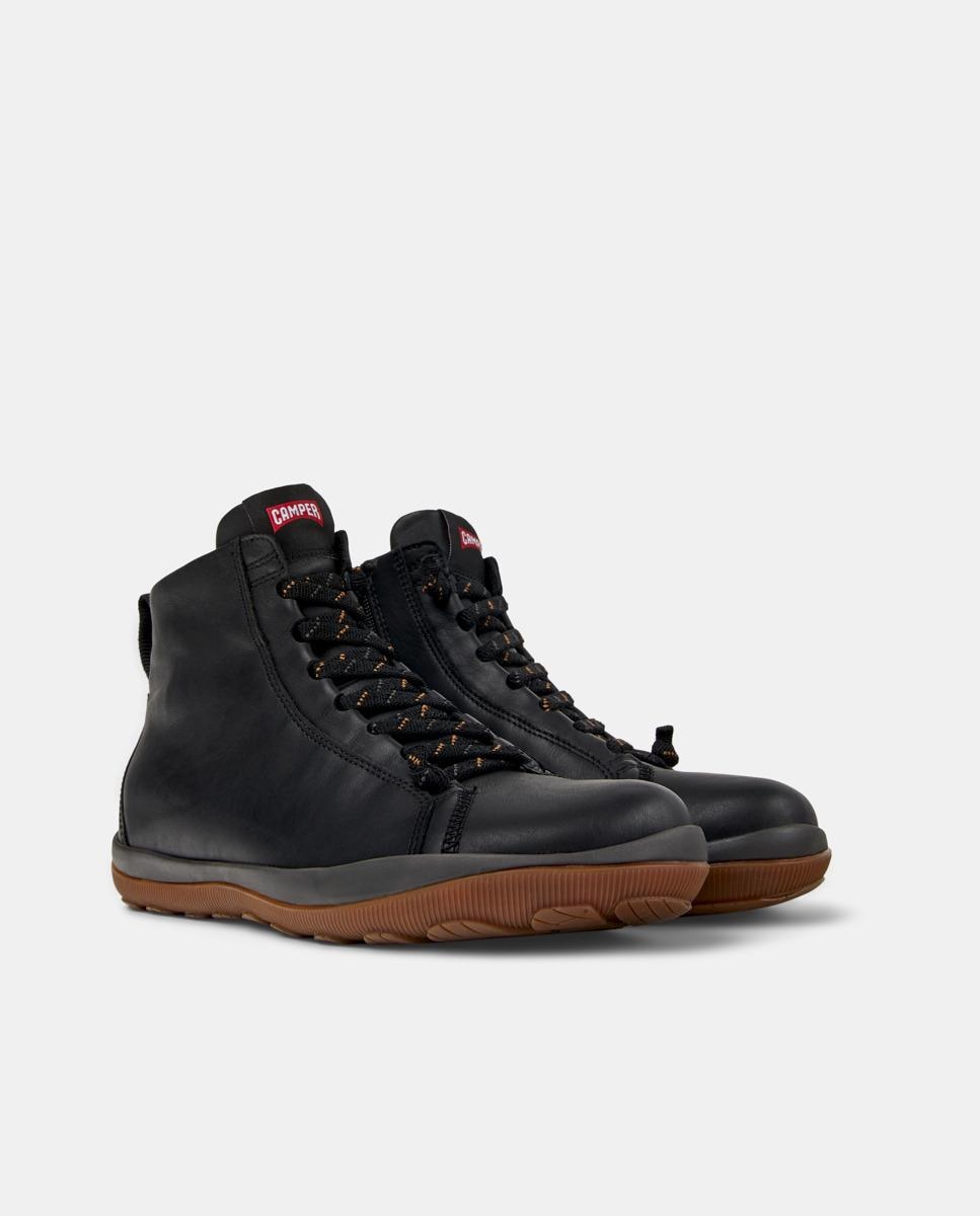 Botins Peu Pista Gm de Pele Preto-5