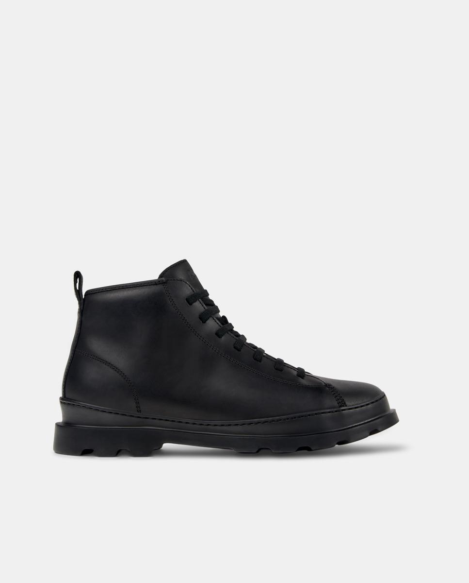 Botins Brutus de Pele Preto-1