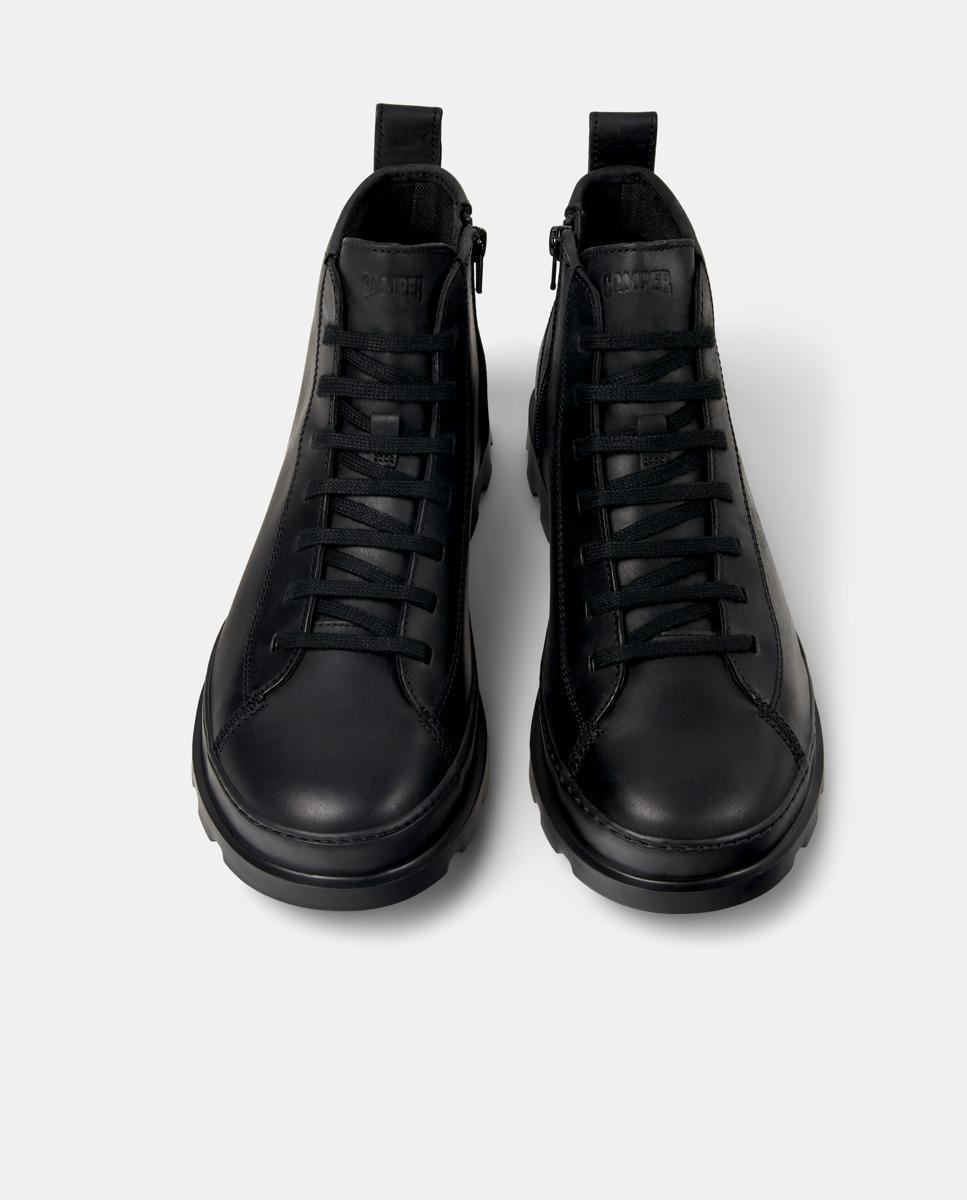 Botins Brutus de Pele Preto-3