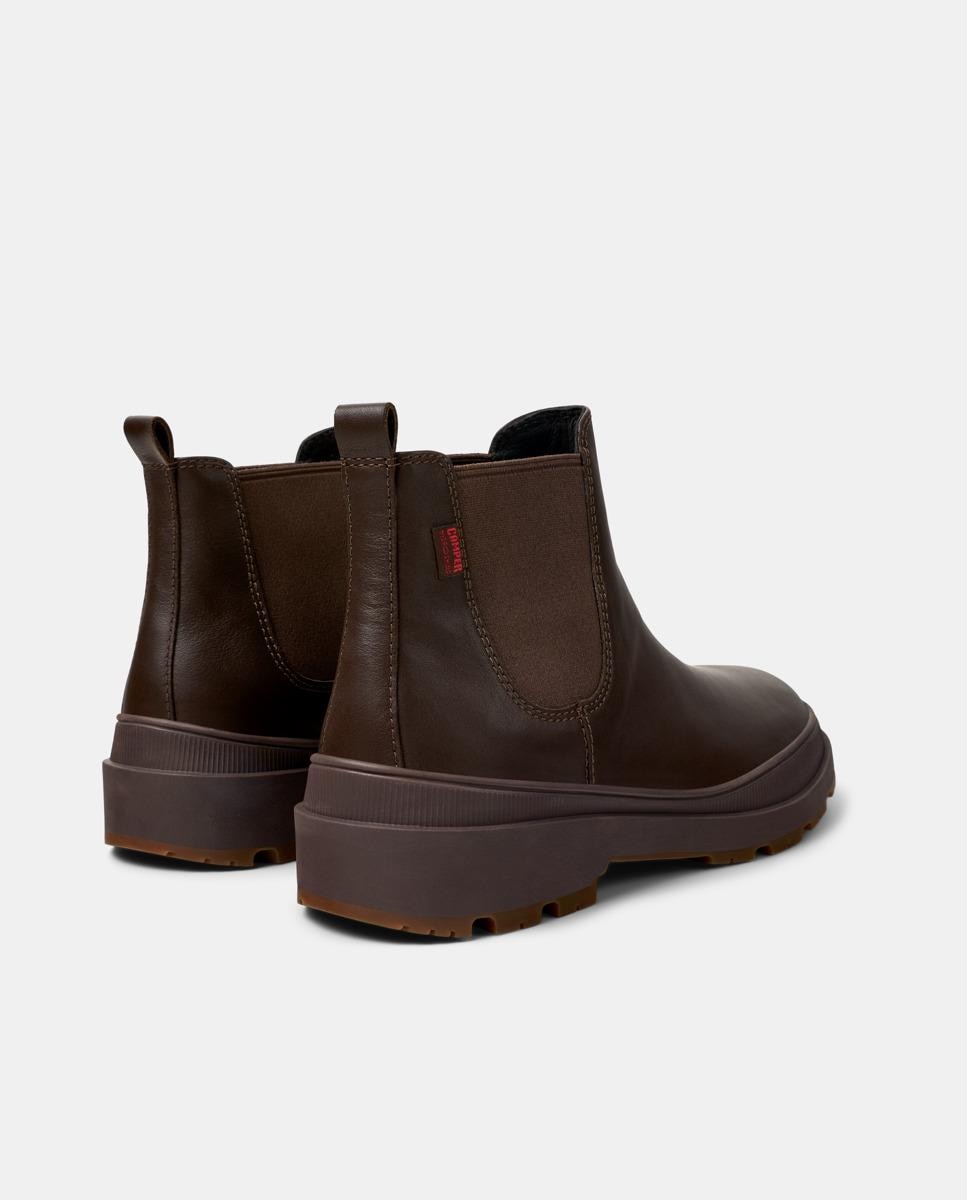 Botins Brutus Trek de Pele Castanho-3