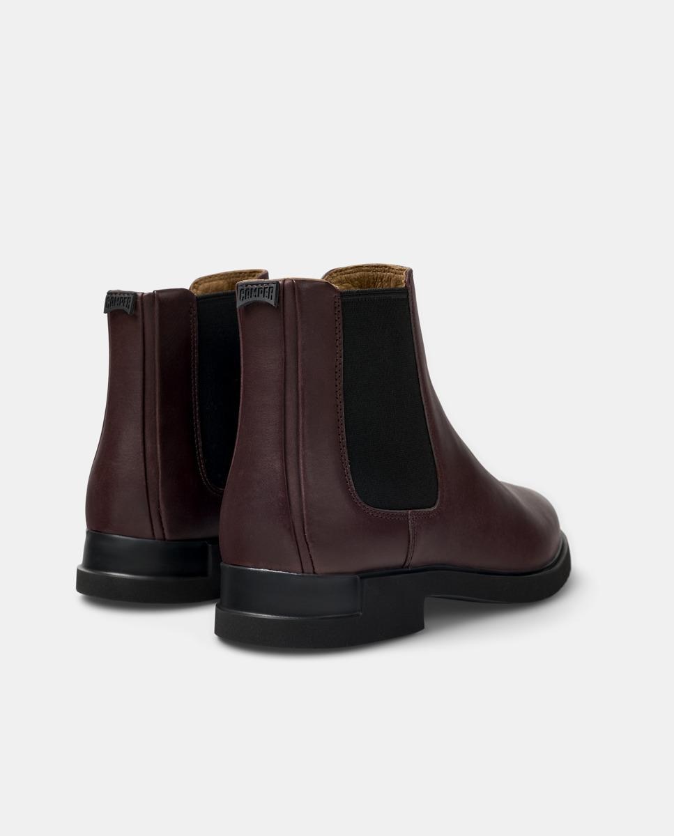 Botins Iman de Pele Castanho-3