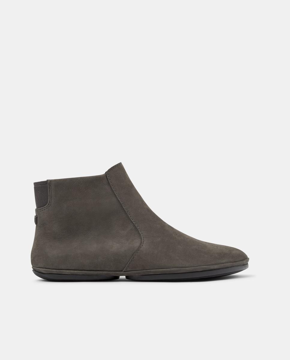 Botins Right Nina de Pele Cinzento-escuro-1