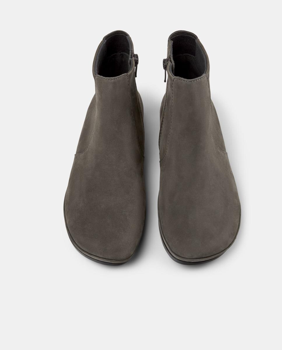 Botins Right Nina de Pele Cinzento-escuro-2