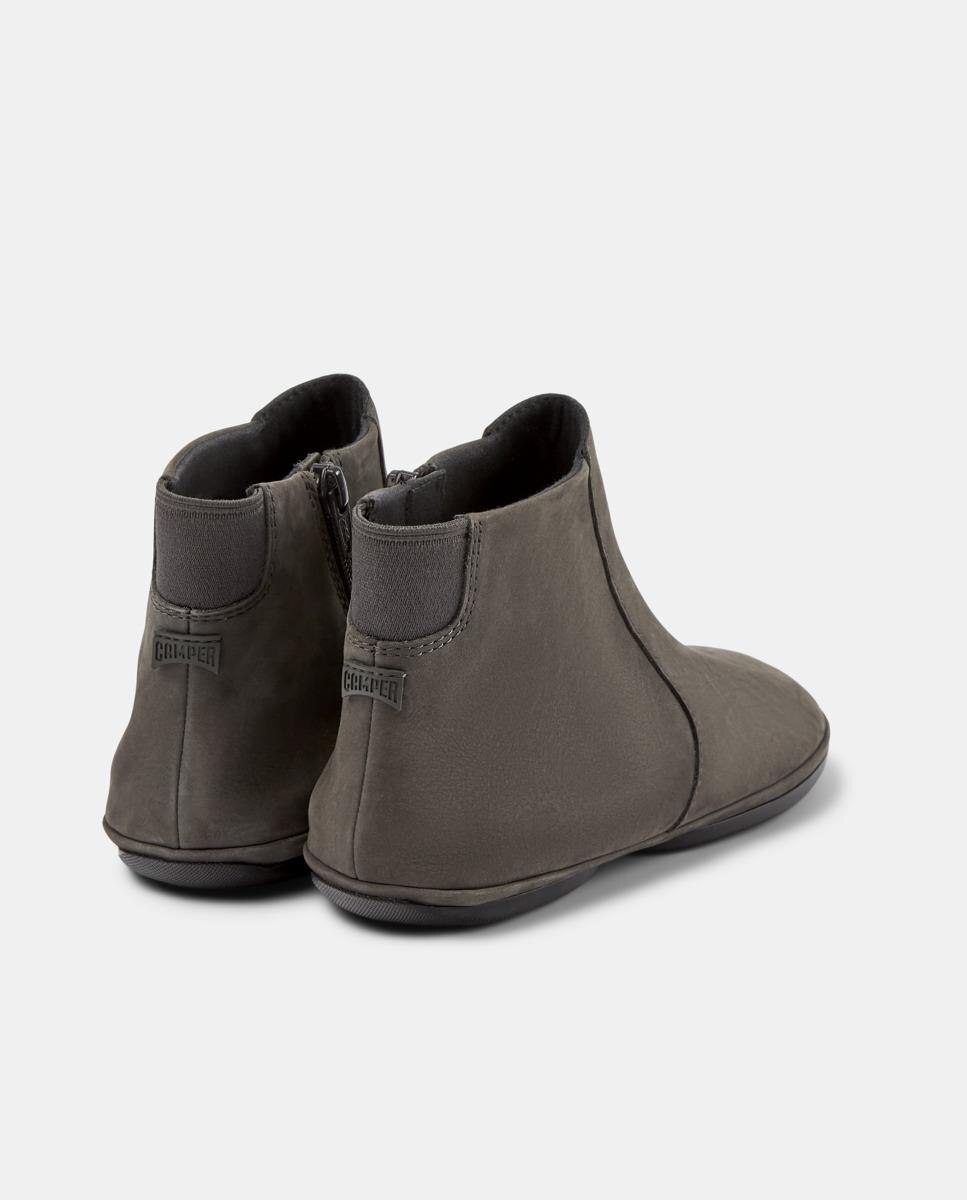 Botins Right Nina de Pele Cinzento-escuro-3
