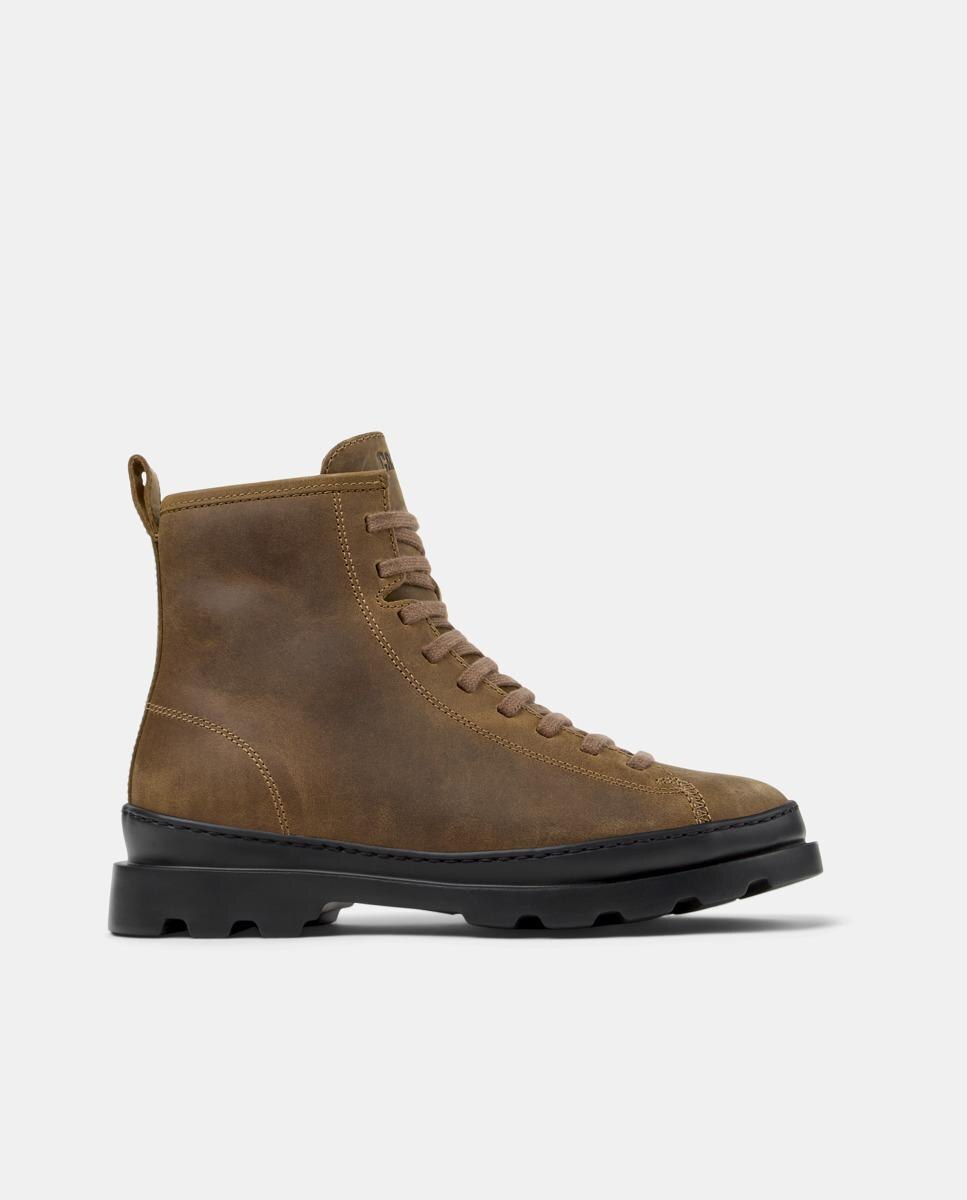 Botins Brutus de Pele Castanho-1