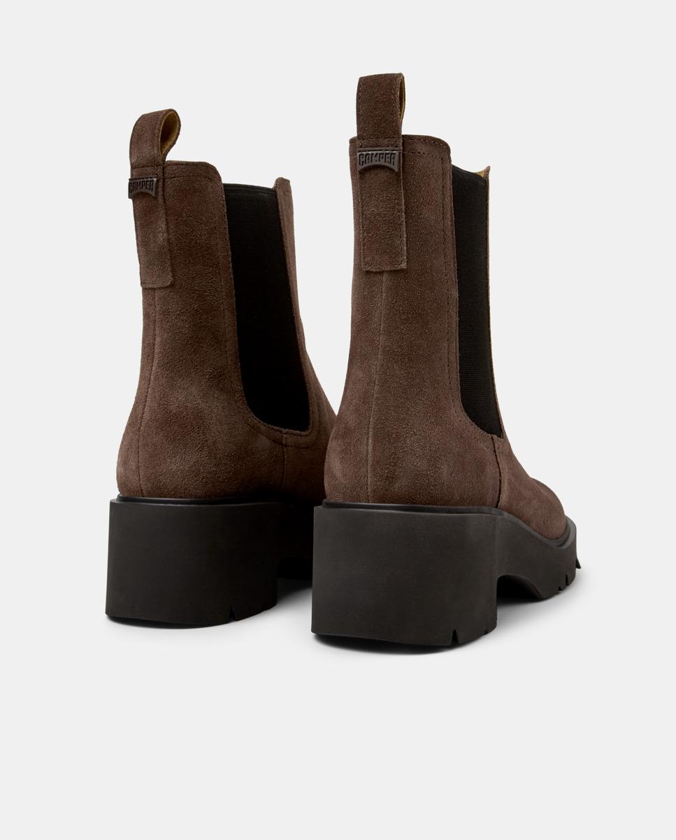 Botins Milah de Pele Castanho-3