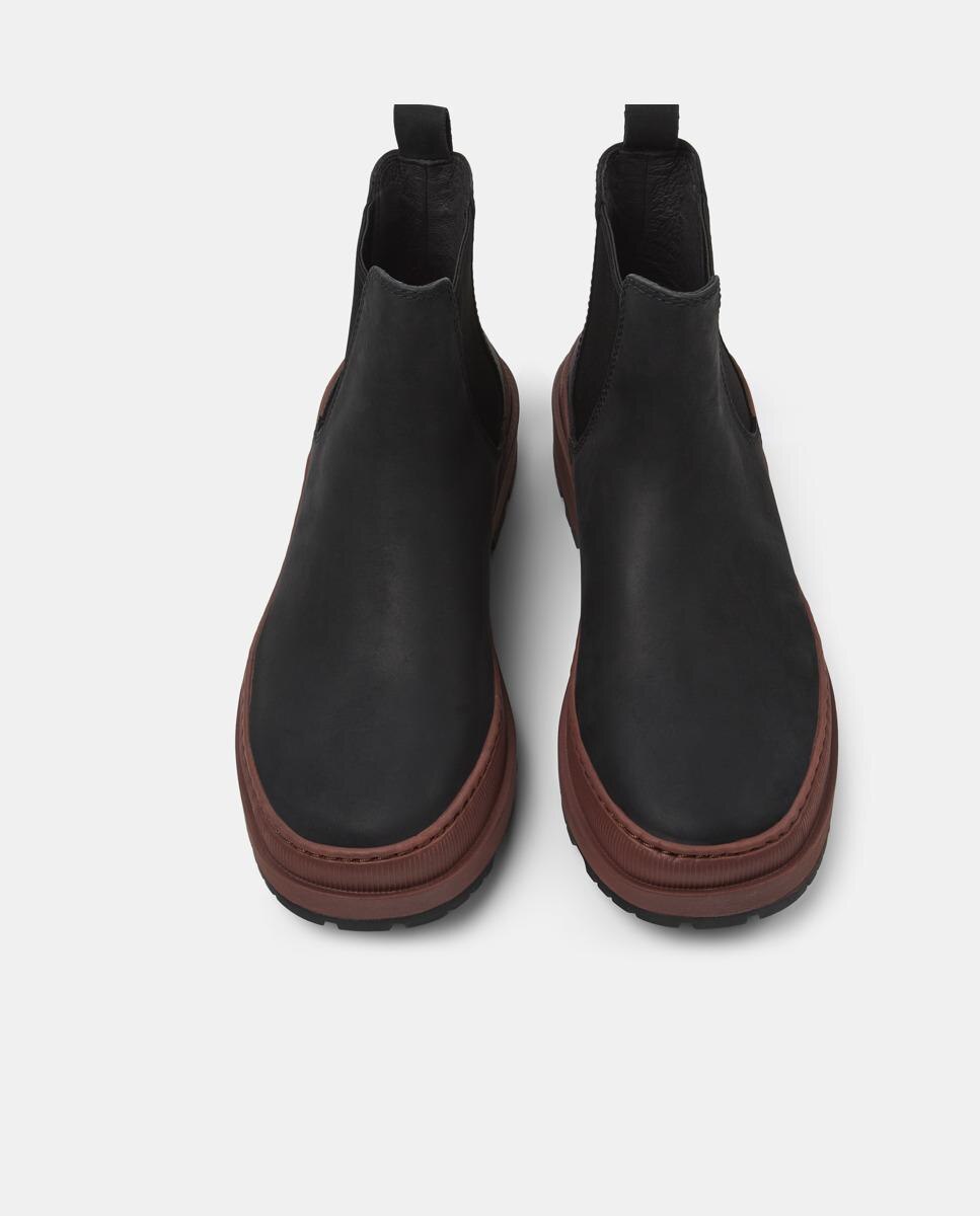 Botins Brutus Trek de Pele Preto-2