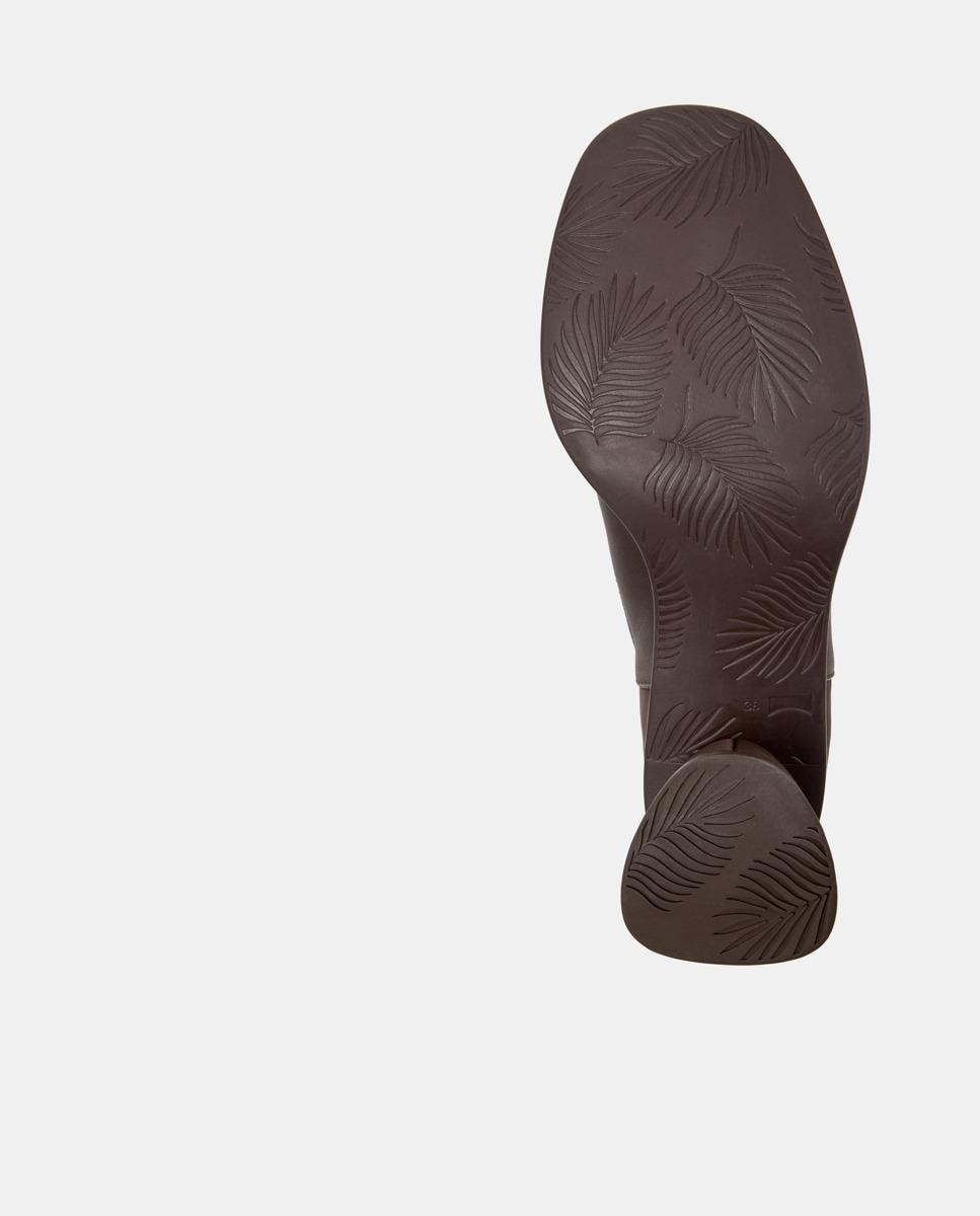 Botins Kiara de Pele Castanho-5