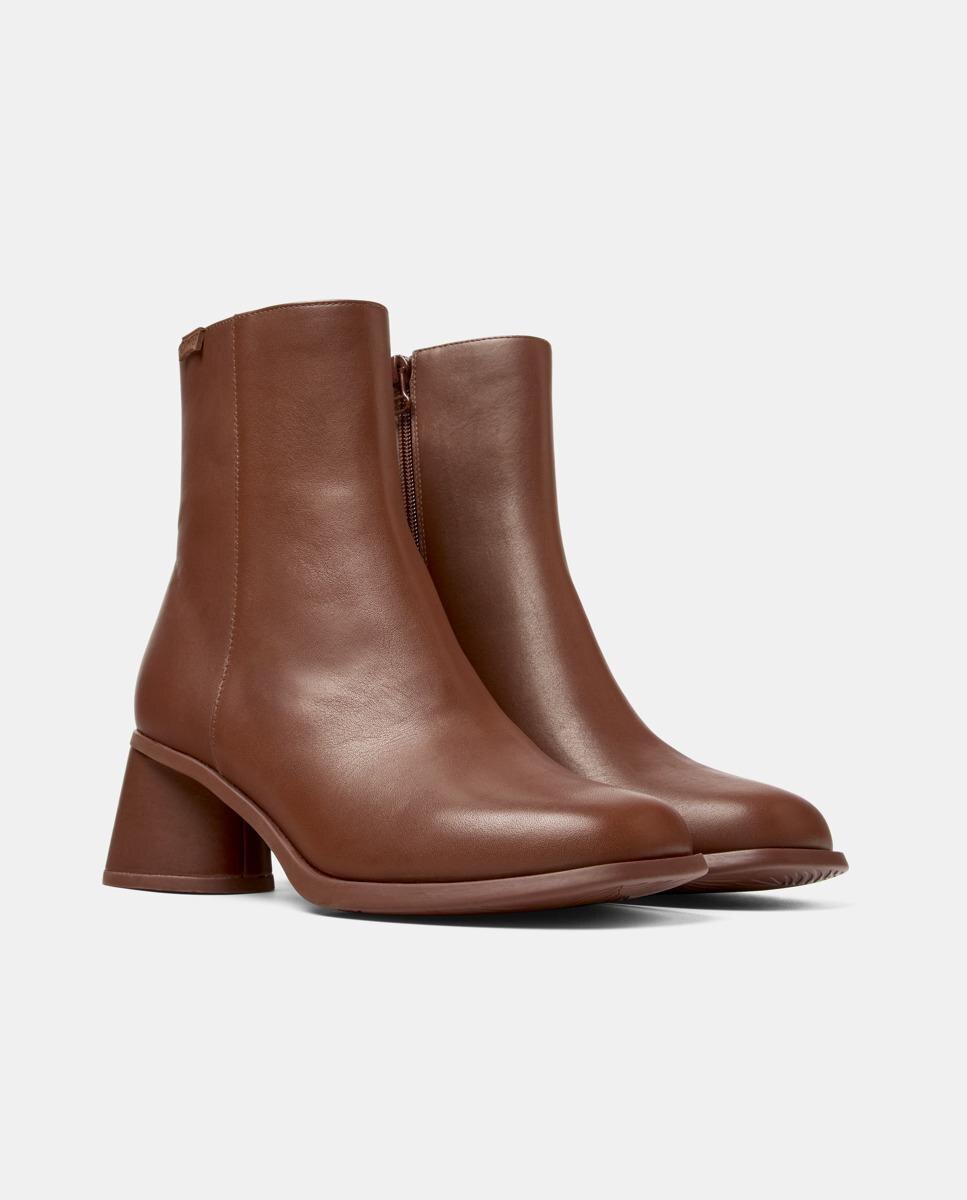 Botins Kiara de Pele Vermelho-2