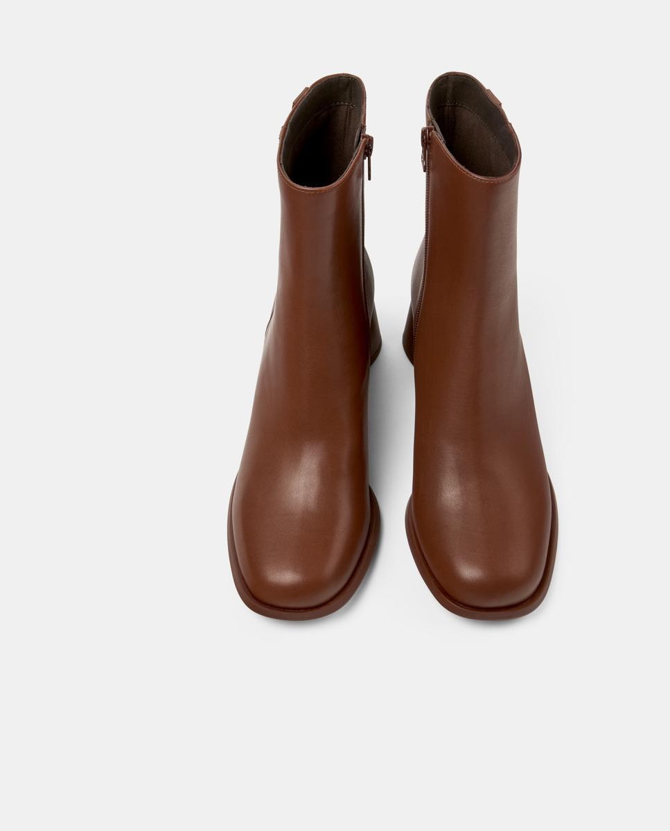 Botins Kiara de Pele Vermelho-3