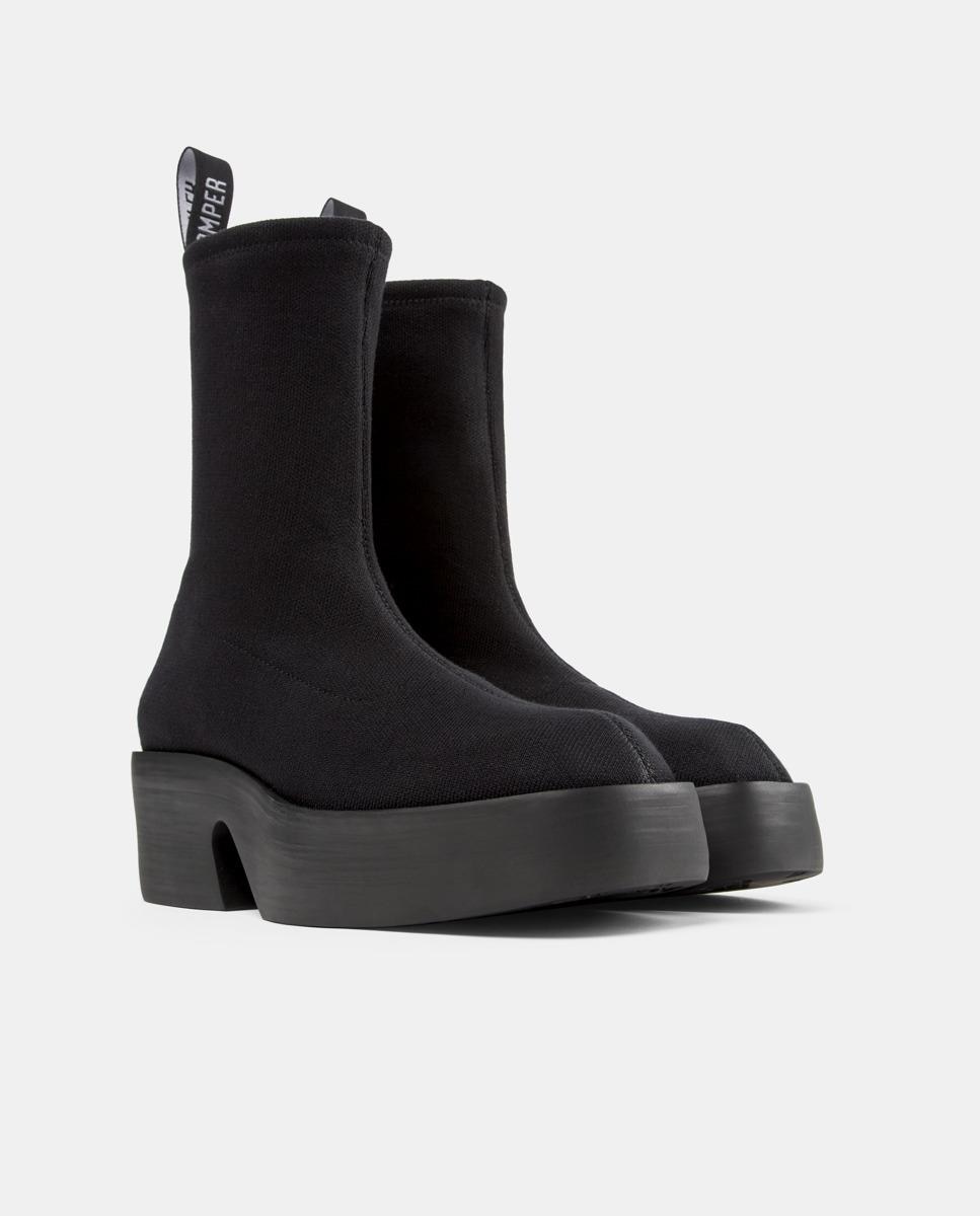 Botins Billie com Plataforma Preto-2
