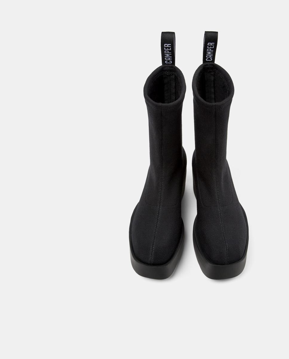 Botins Billie com Plataforma Preto-3