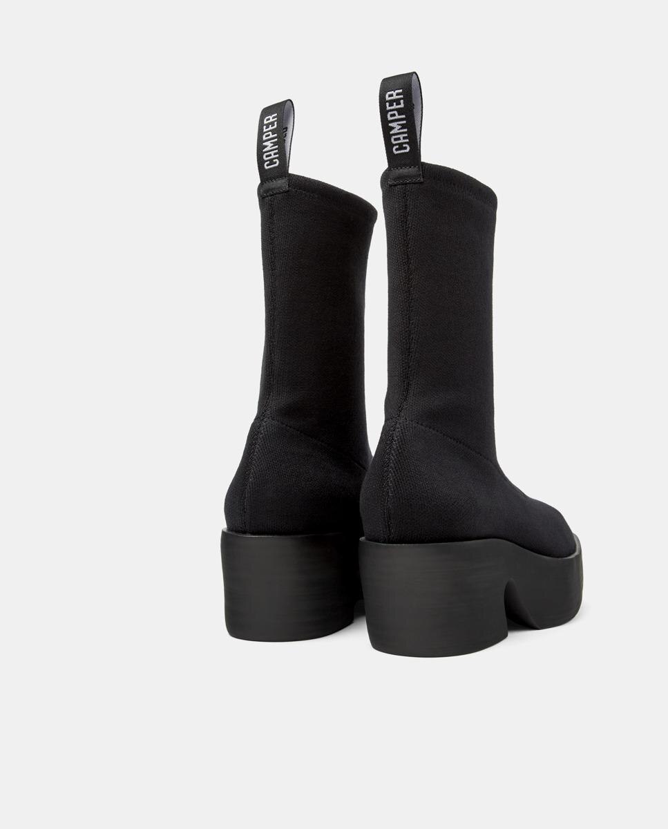Botins Billie com Plataforma Preto-4
