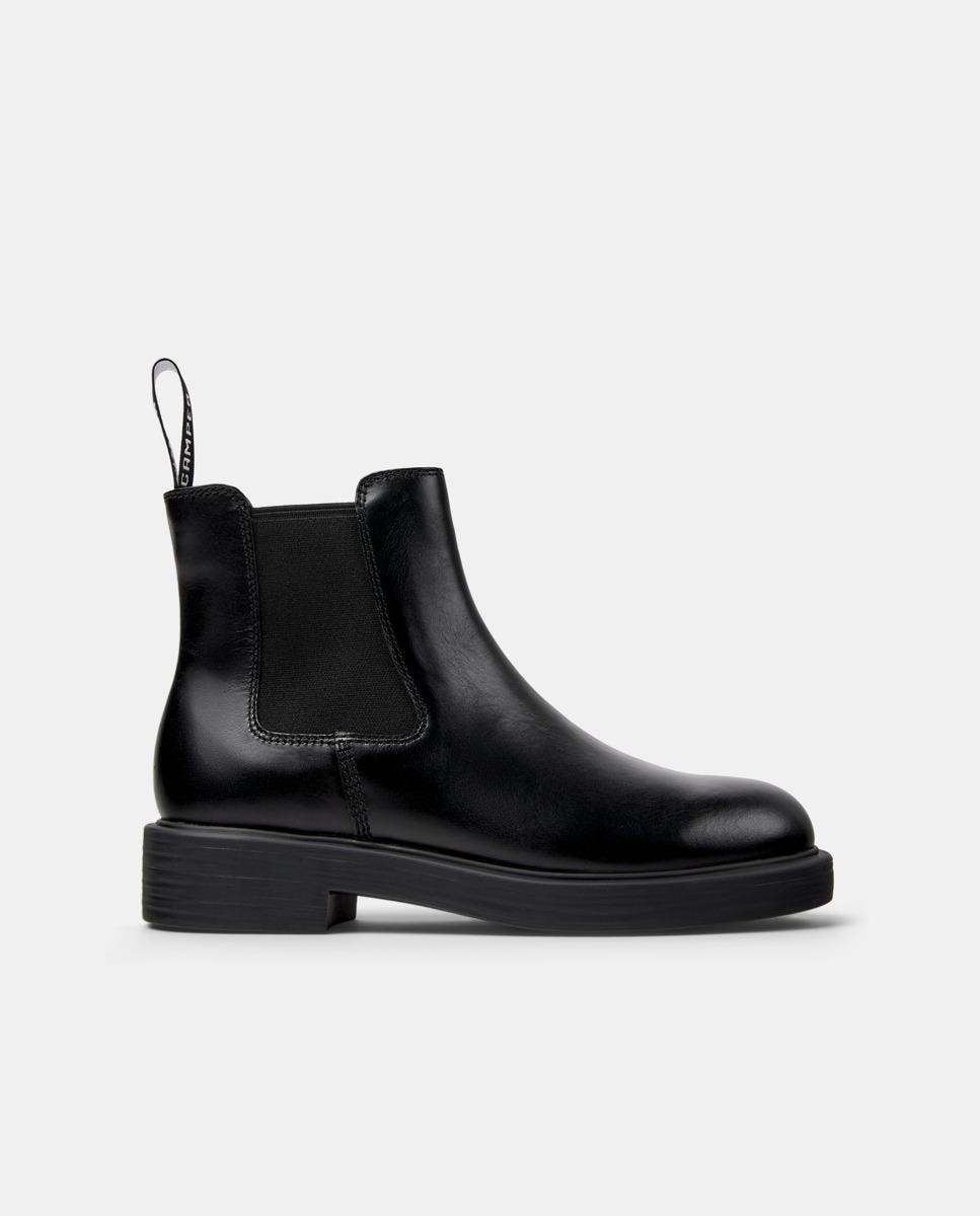 Botins Dean de Pele Preto-1