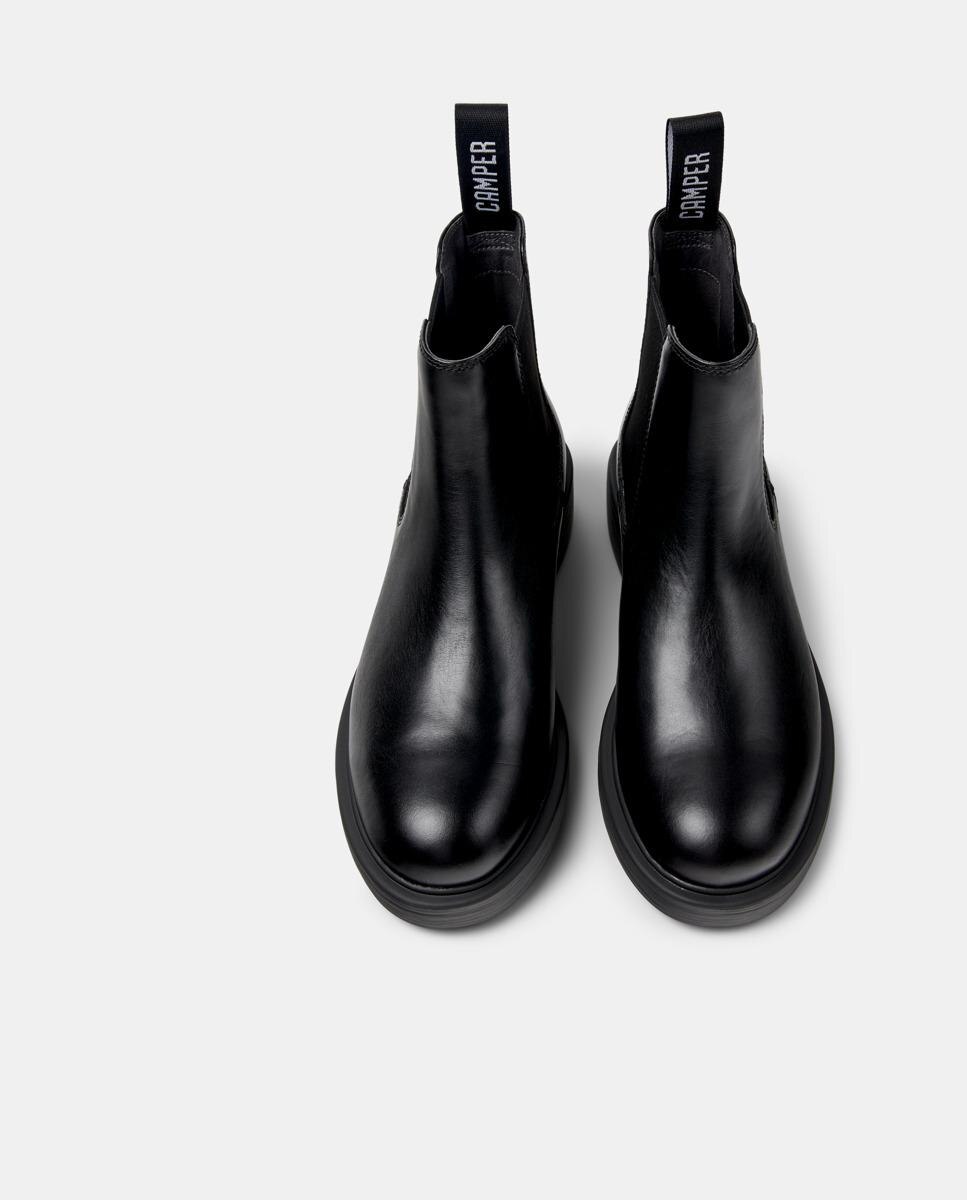 Botins Dean de Pele Preto-3