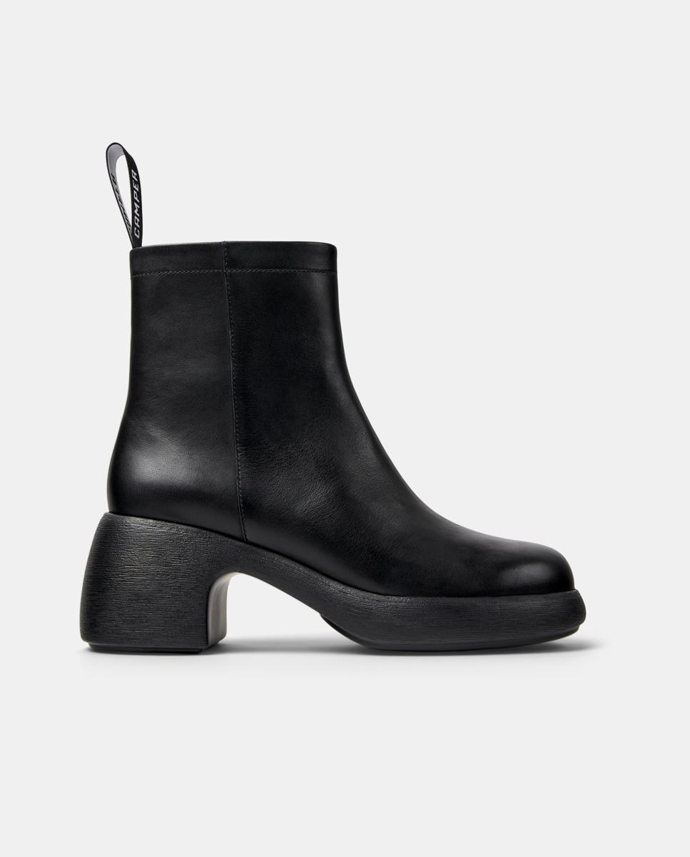 Botins Thelma Ii com Calcanhar Curvilíneo Preto-1
