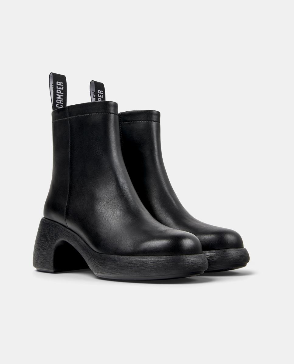 Botins Thelma Ii com Calcanhar Curvilíneo Preto-2