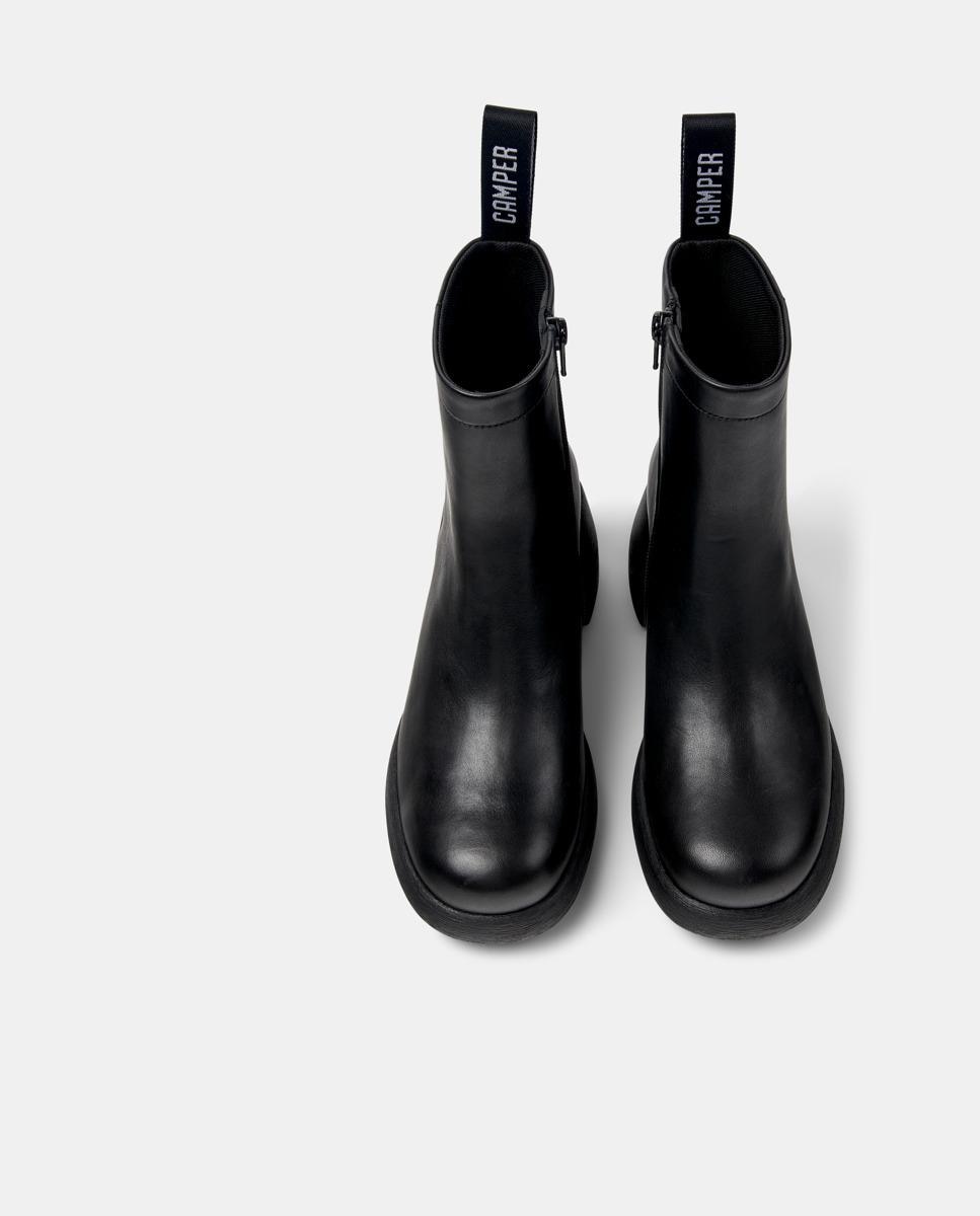 Botins Thelma Ii com Calcanhar Curvilíneo Preto-3