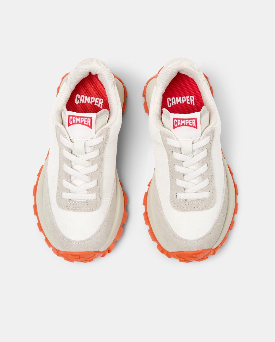 Sapatilhas Desportivas Drift Trail com Sola Vibram e Atacadores Infantil Camper Branco / Laranja-2