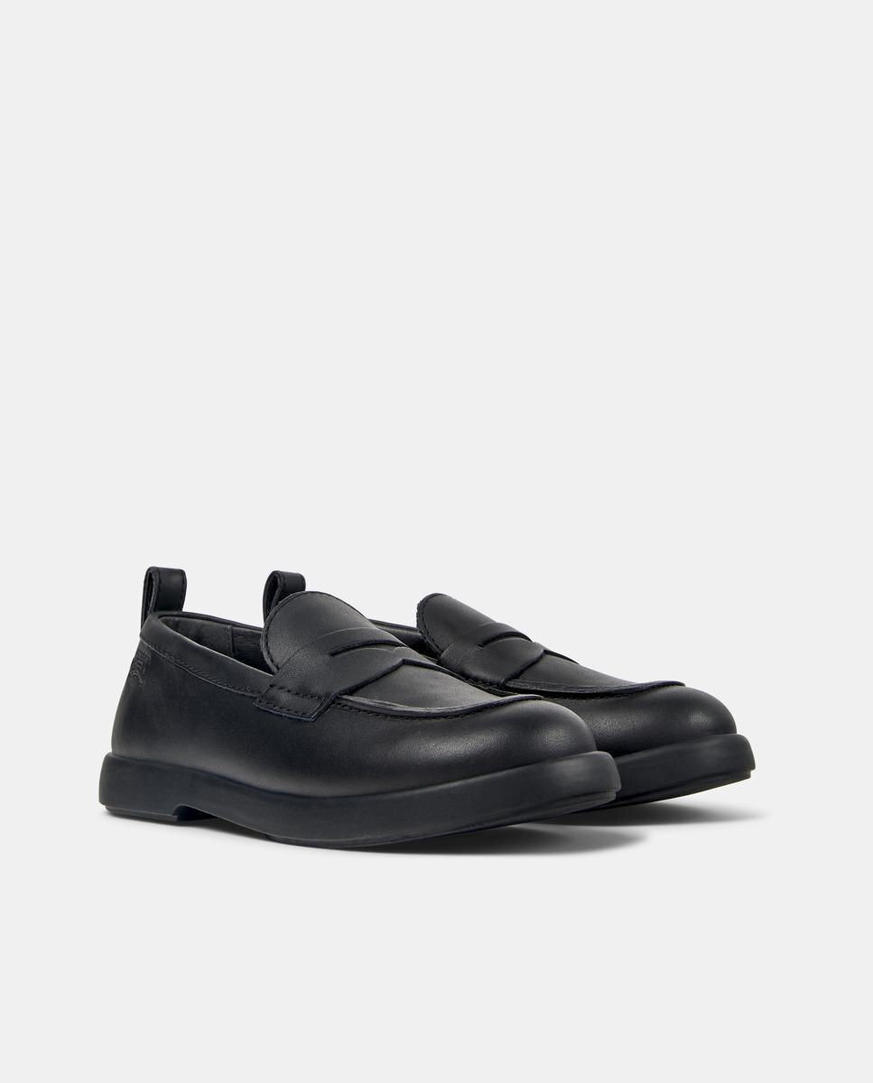 Mocassins Duet de Pele Lisos Camper Preto-2