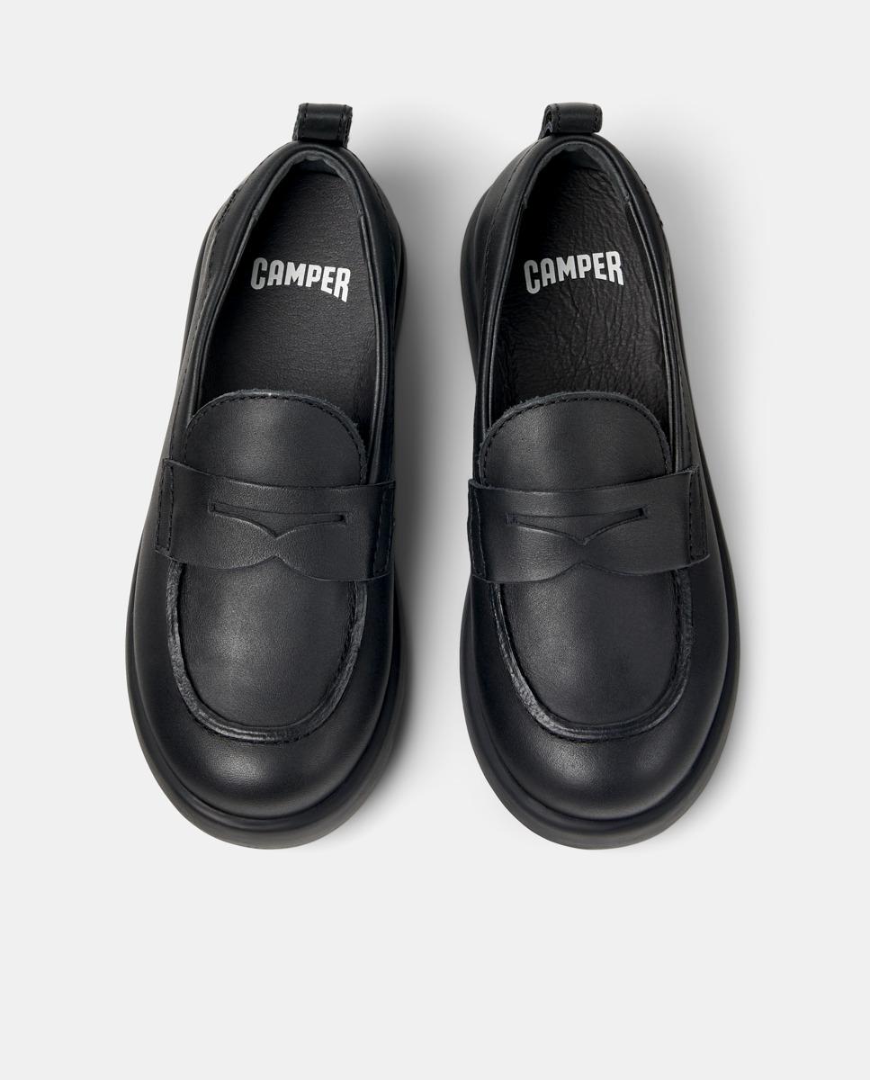 Mocassins Duet de Pele Lisos Camper Preto-3