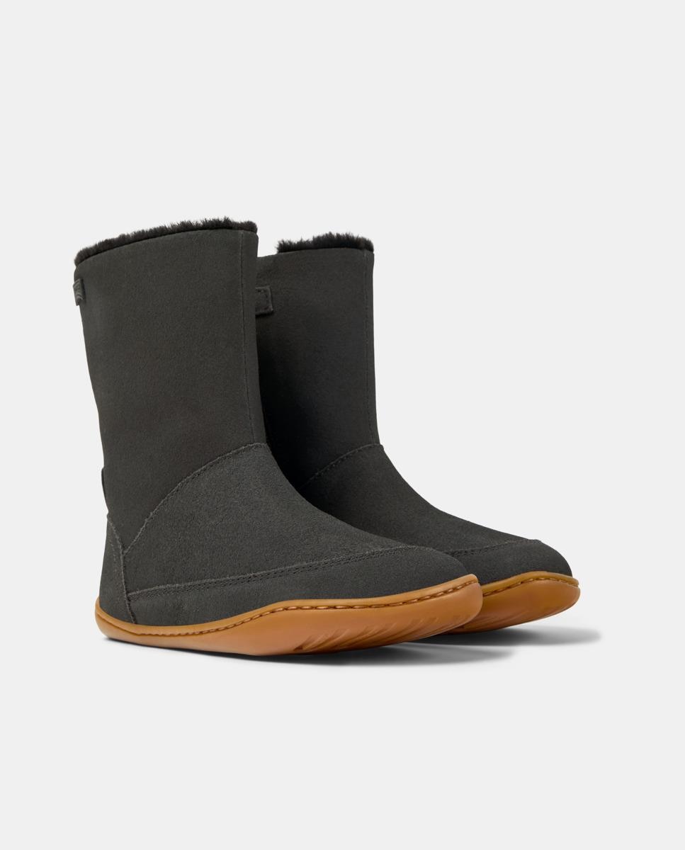 Botas Peu Cami de Pele Cinzento-escuro-5