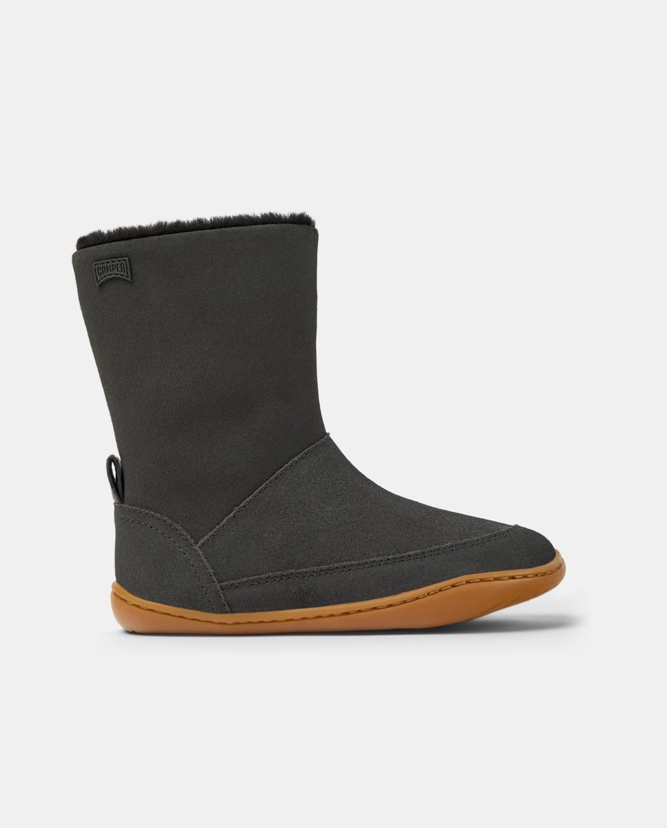 Botas Peu Cami de Pele Cinzento-escuro-1