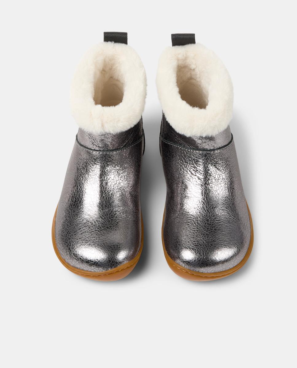 Botins Peu Cami de Pele Prata-2