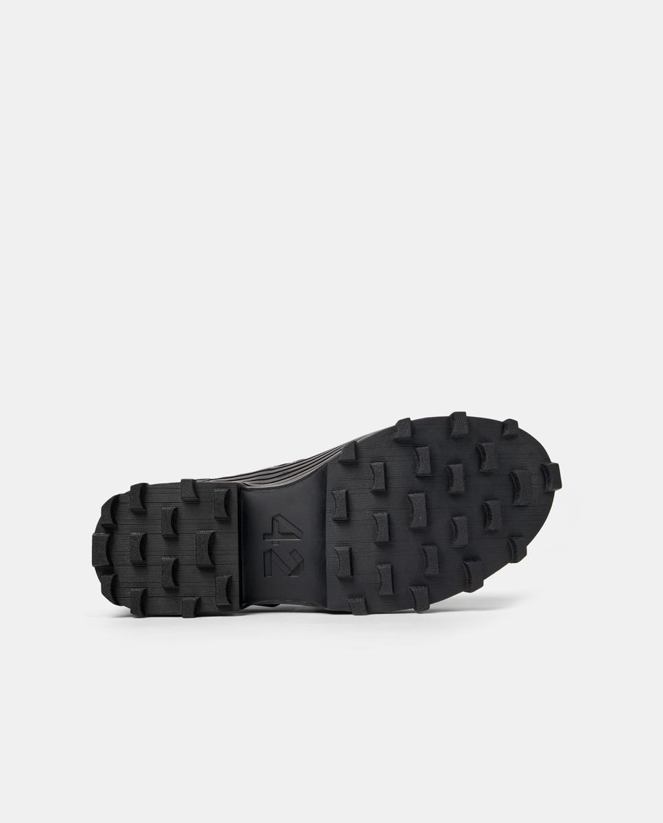 Mocassins Traktori Lisos com Fivela Preto-5