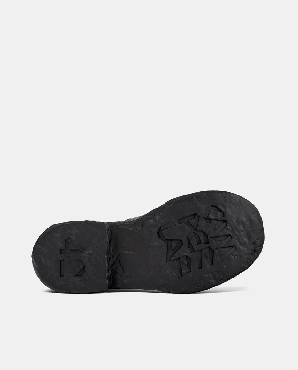 Botas Básicas de Pele com Fecho Zip Cinzento-escuro-5