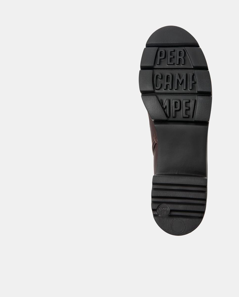 Botins Wanda com Fecho Zip Castanho-escuro-4