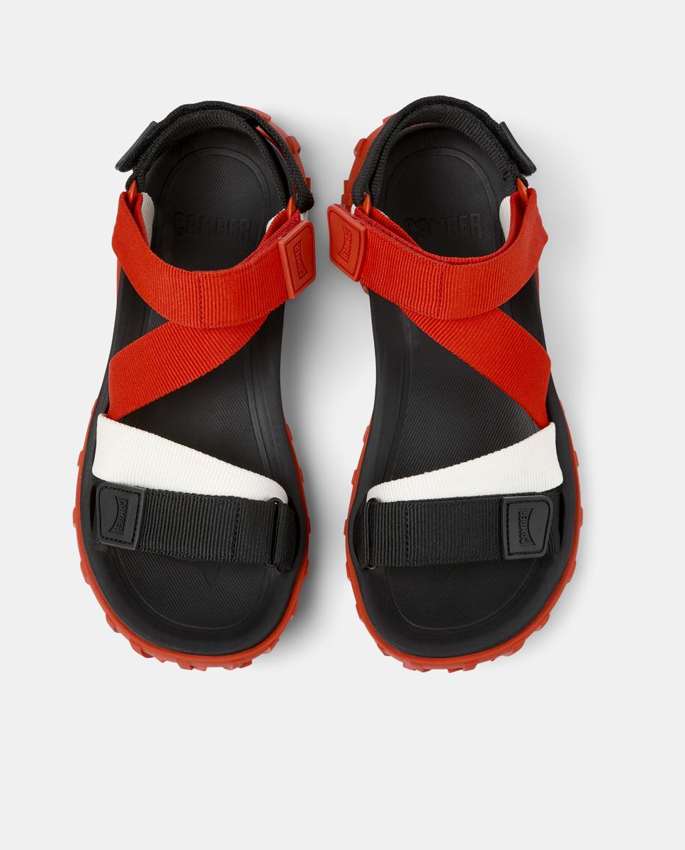 Sandálias Drift Trail com Velcro Preto / Vermelho / Branco-3