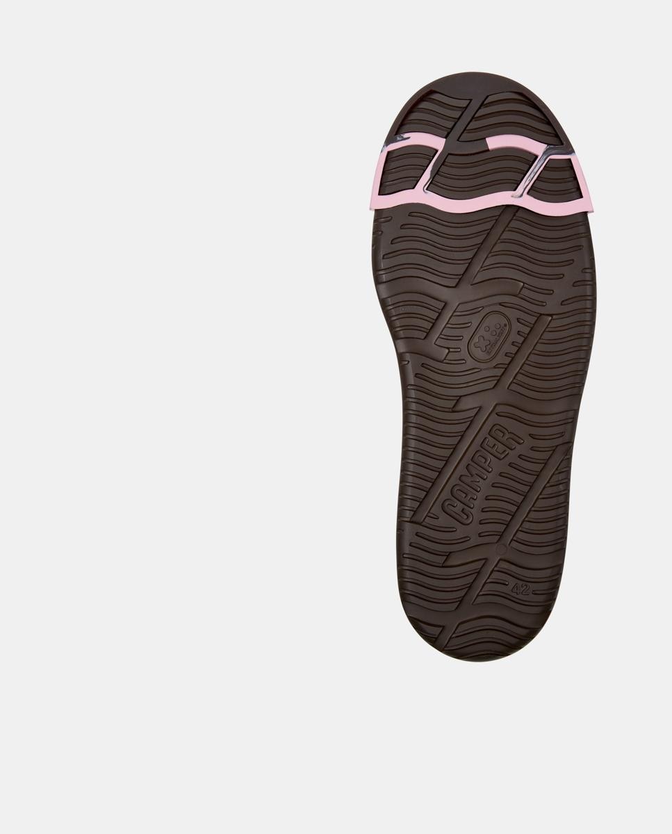Sapatos de Atacadores Junction Runner de Pele Castanho-4