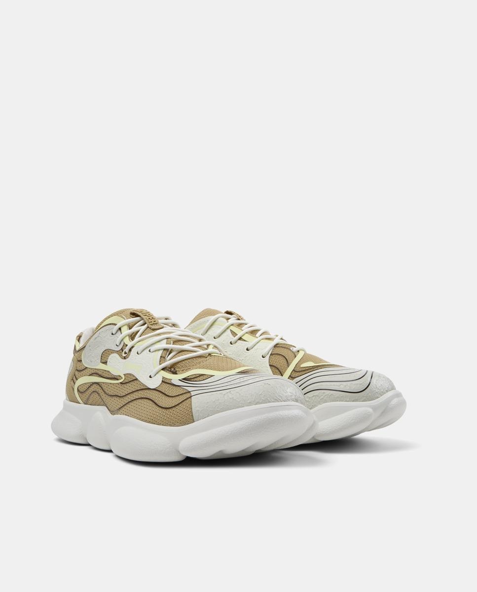 Sapatilhas Desportivas Karst com Atacadores Bege / Branco-5