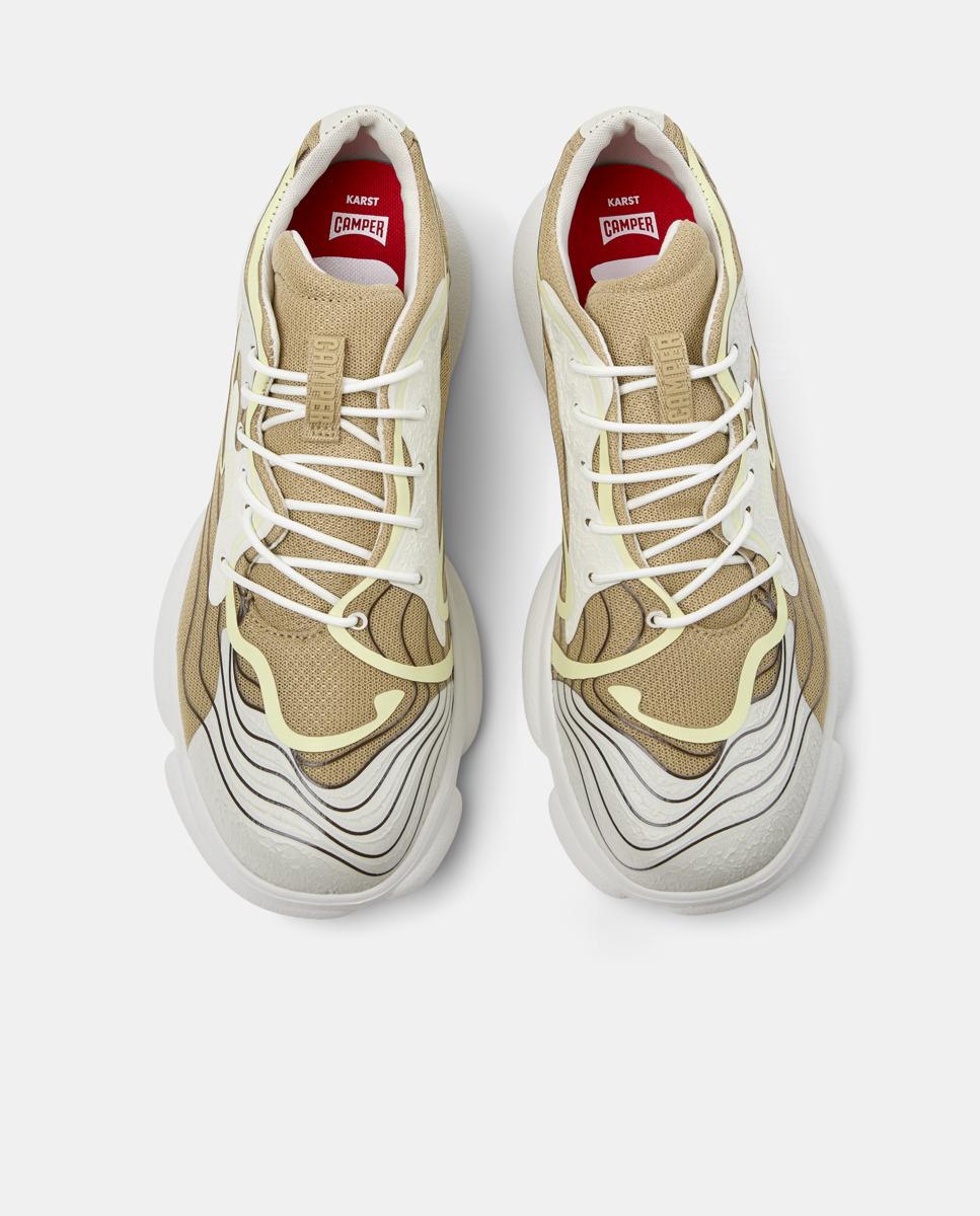 Sapatilhas Desportivas Karst com Atacadores Bege / Branco-2