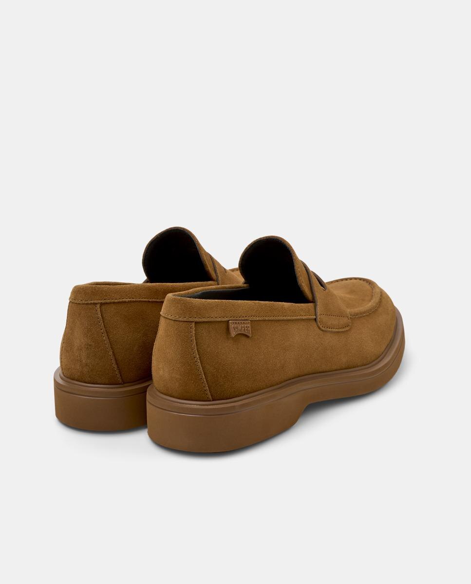 Mocassins Norman com Biqueira Redonda Castanho-3