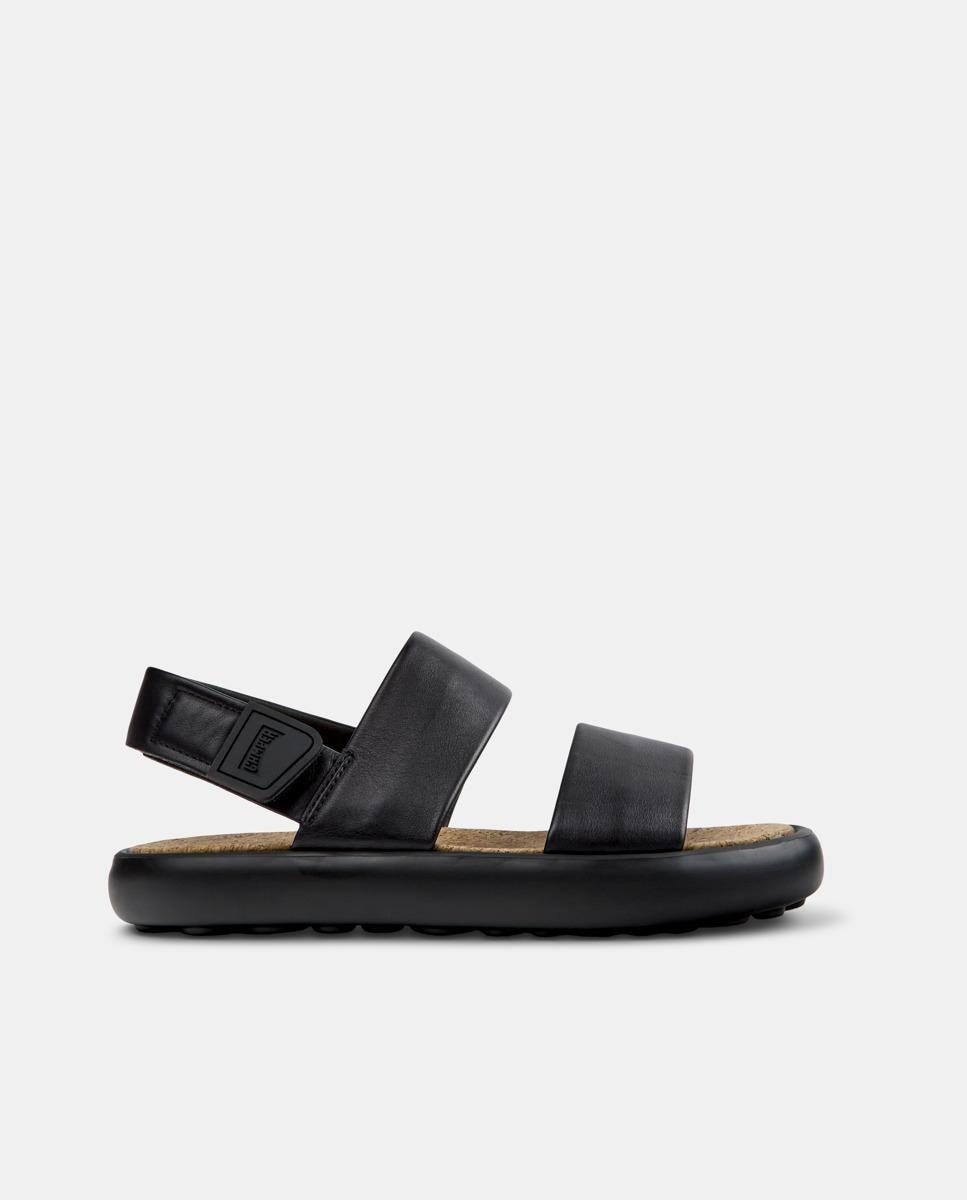 Sandálias Pelotas Flota de Pele Preto-1