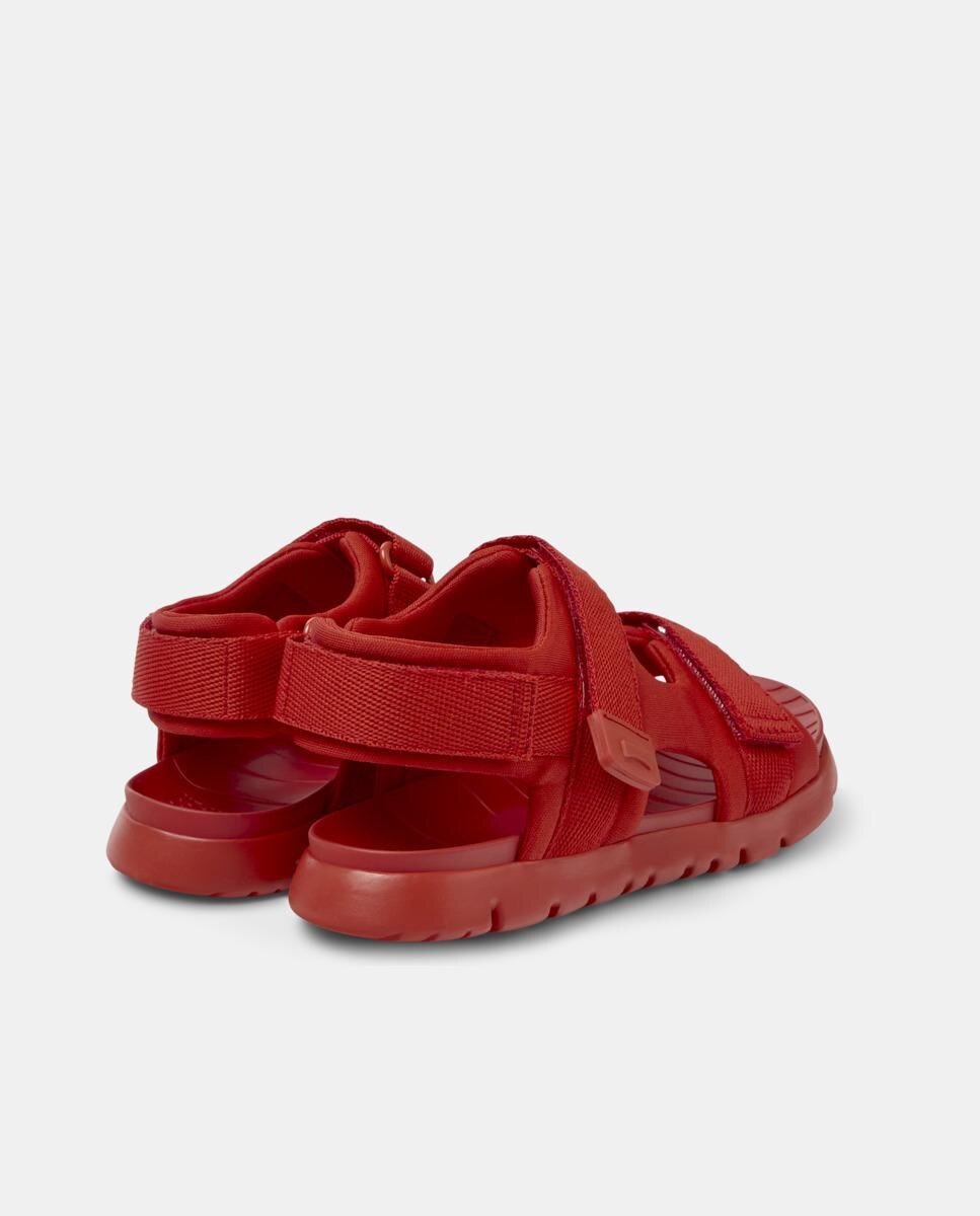 Sandálias Fechadas Infantil de Materiais Reciclados com Velcro Vermelho-4