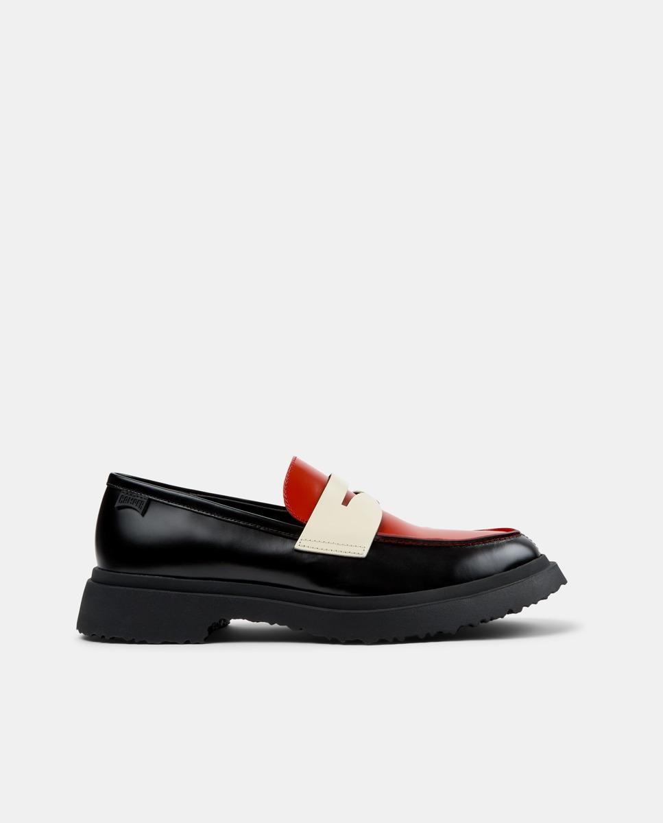 Mocassins Walden Twins de Pele Preto / Vermelho-1