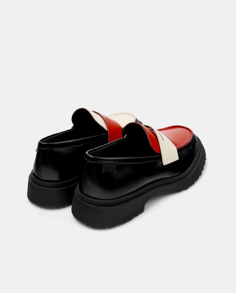 Mocassins Walden Twins de Pele Preto / Vermelho-3