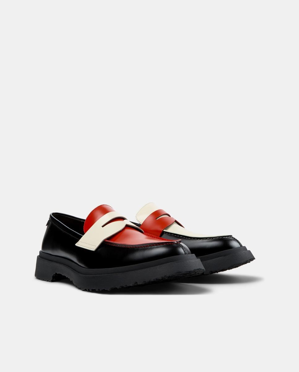 Mocassins Walden Twins de Pele Preto / Vermelho-5