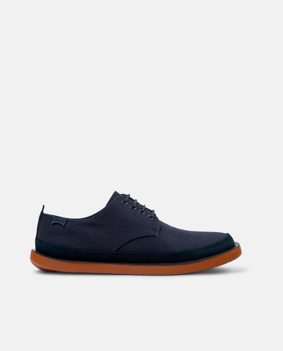 Sapatos de Cordões Wagon com Atacadores Azul-marinho-1