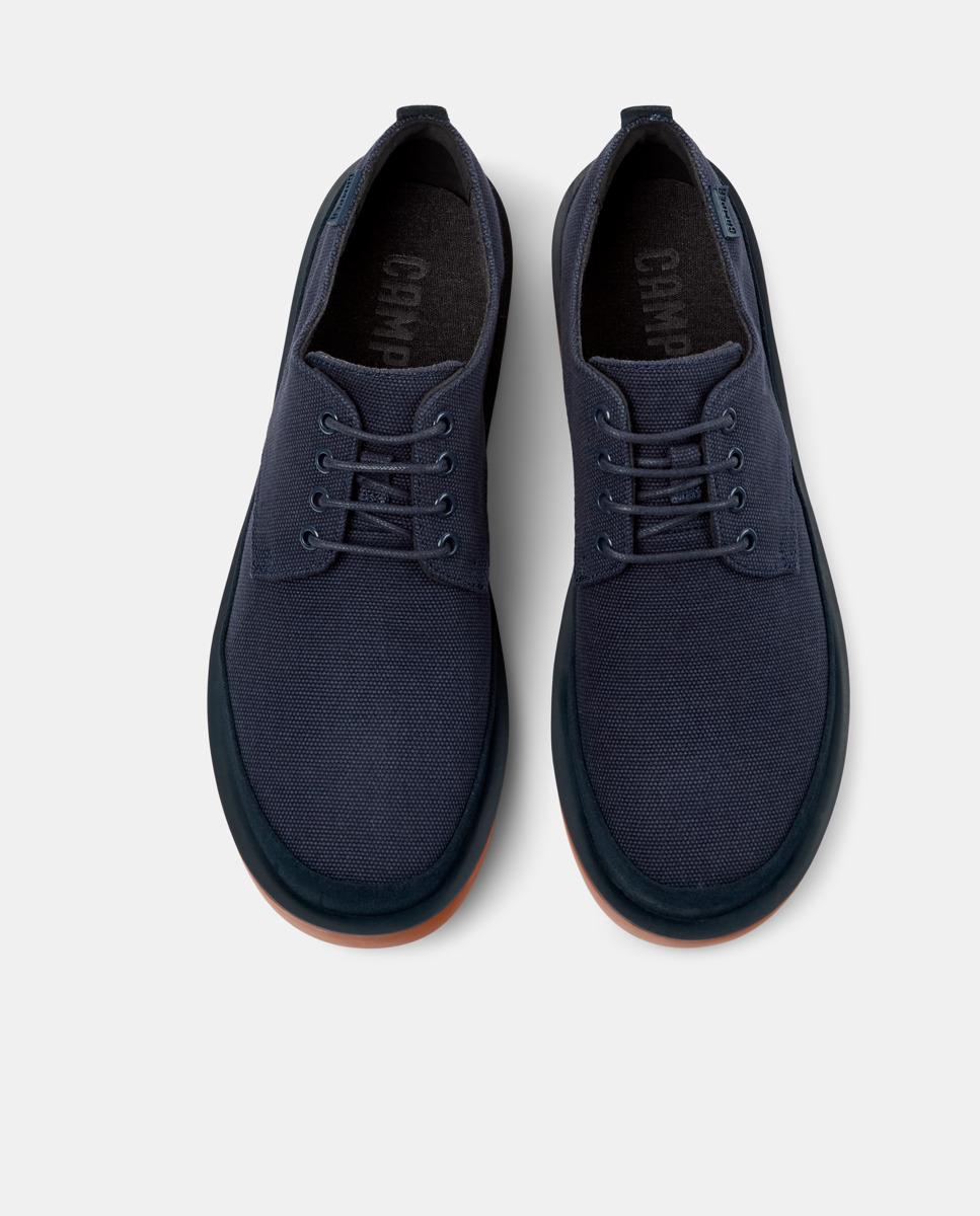 Sapatos de Cordões Wagon com Atacadores Azul-marinho-2